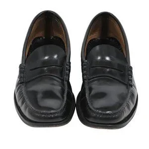 Prada Mens Penny Loafers Size P 8 US 9 Black Brushed Leather. Cordovan Slip Ons Prada Men main image 3